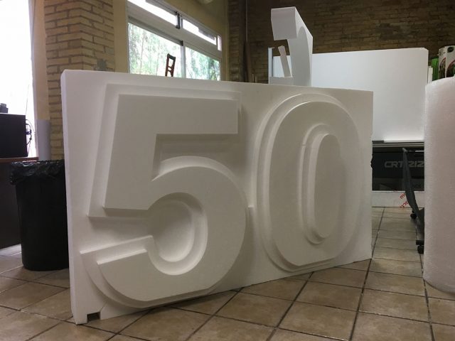 letra 50 cumpleaños Letras corporeas en Valencia