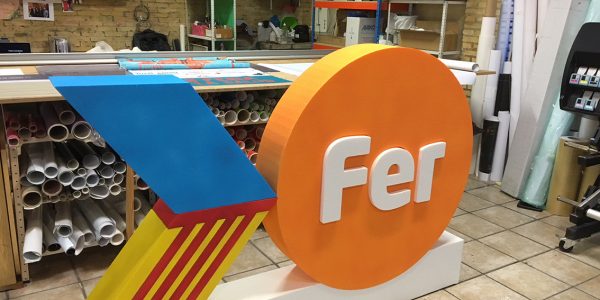 Impresión letras corporeas en Valencia