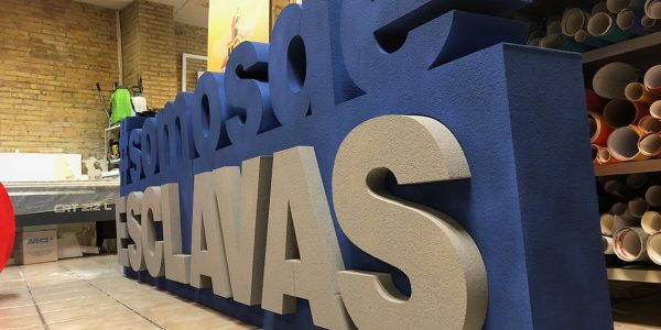 Letras corporeas en Valencia