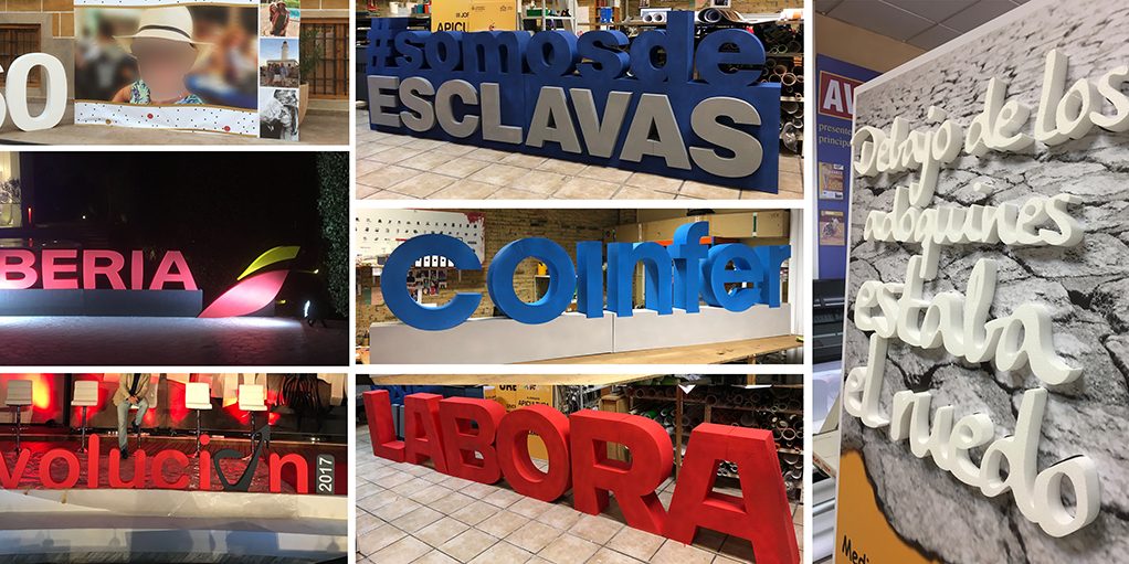 montaje letras corcho